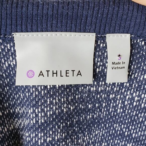 Athleta Castlepeak Slub Crew Pullover Long Sleeve Athletic Casual Sweater Size S - Picture 4 of 8